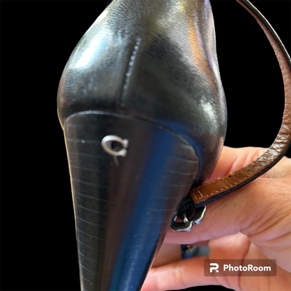 Coach Wynne Ankle-Strap Pumps Black Size 6 - Picture 7 of 8